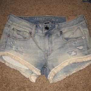 American Eagle Crotchet Denim Shorts - BRAND NEW